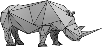 dessin rhinocéros designé